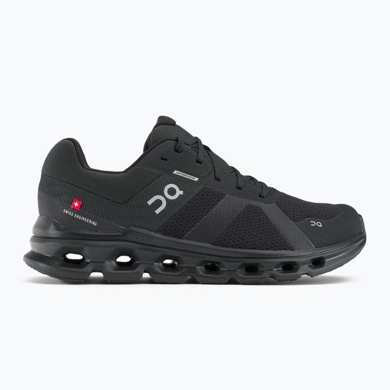 Uomo On Running Cloudrunner Scarpe da corsa impermeabili nere 2