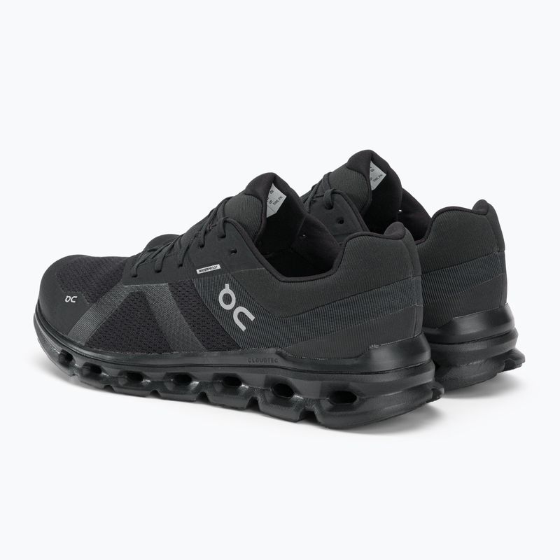 Uomo On Running Cloudrunner Scarpe da corsa impermeabili nere 3