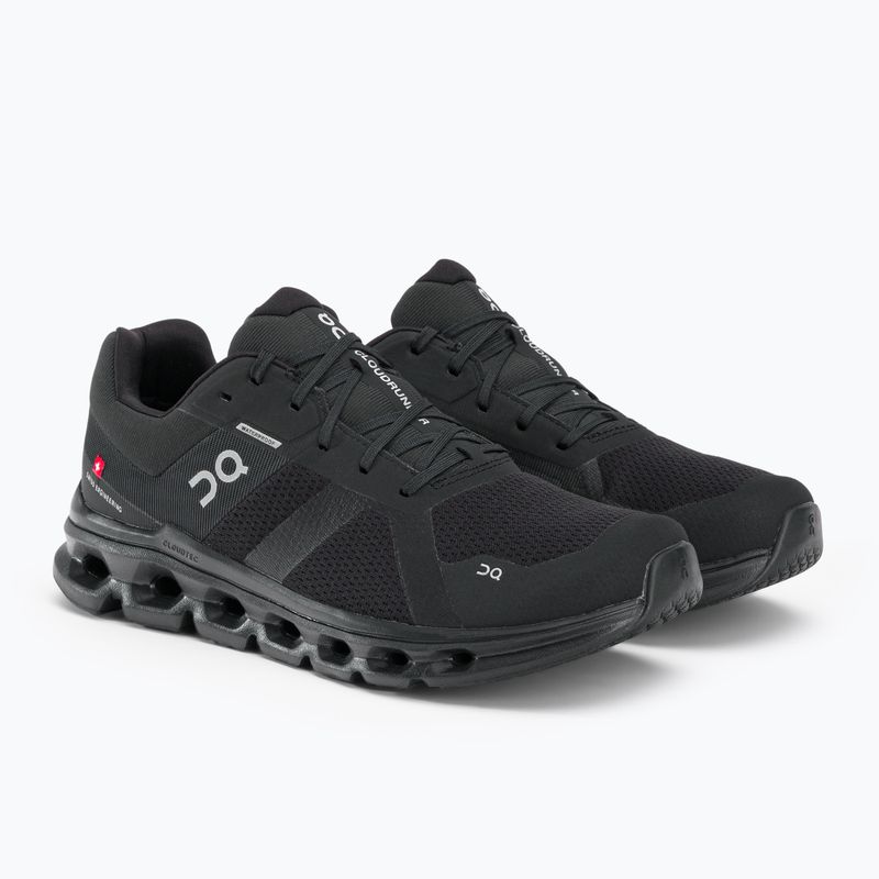 Uomo On Running Cloudrunner Scarpe da corsa impermeabili nere 4