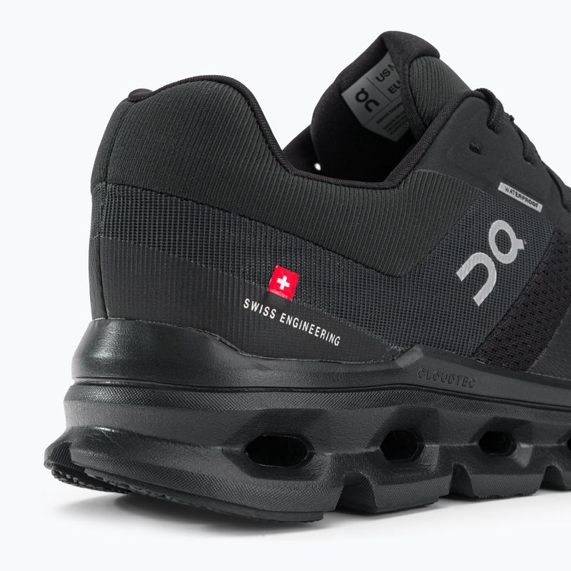 Uomo On Running Cloudrunner Scarpe da corsa impermeabili nere 9