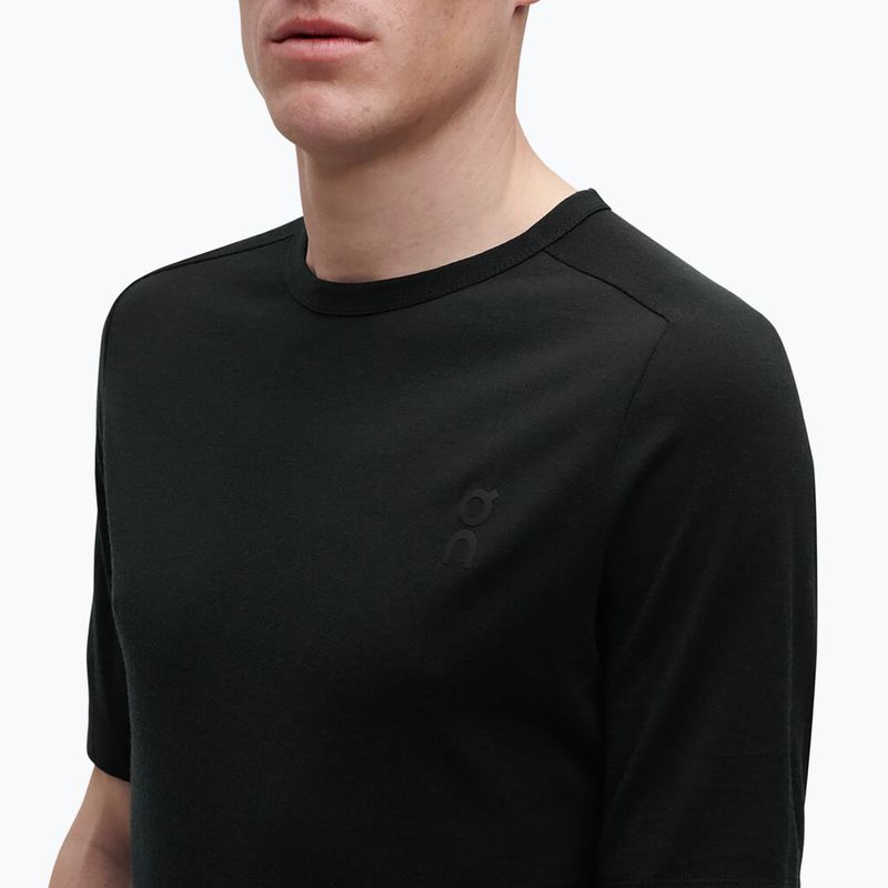 Camicia da uomo On Merino-T nero 4