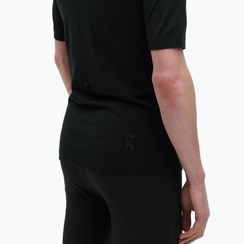 Camicia da uomo On Merino-T nero 6
