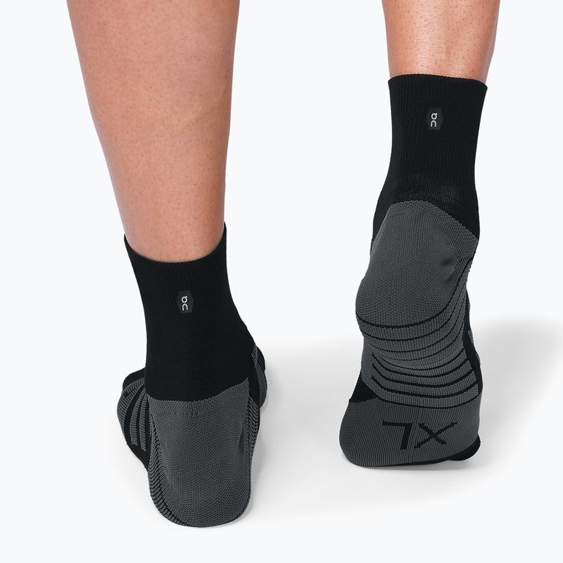 Calzini da corsa On Performance Mid nero/ombra da uomo 9