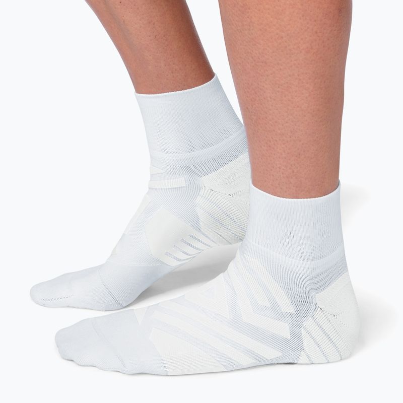 Calze da corsa On Running Performance Mid bianco/avorio per uomo 3
