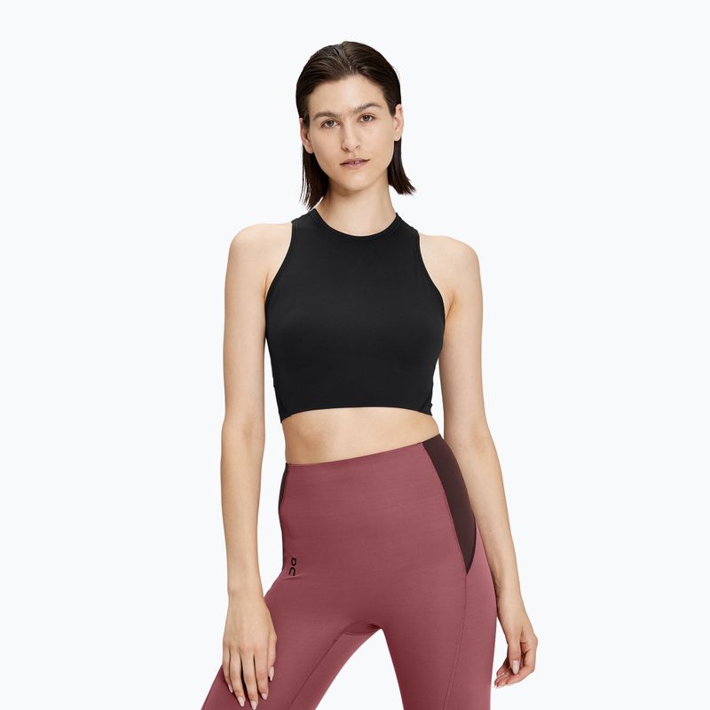 Maglietta On Running Movement Crop nera da donna
