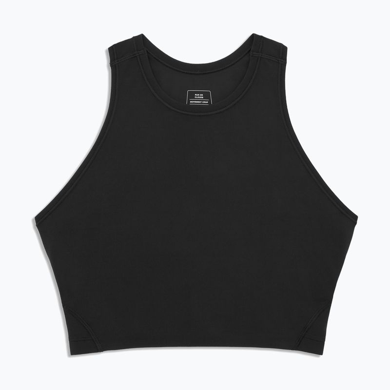 Maglietta On Running Movement Crop nera da donna 7