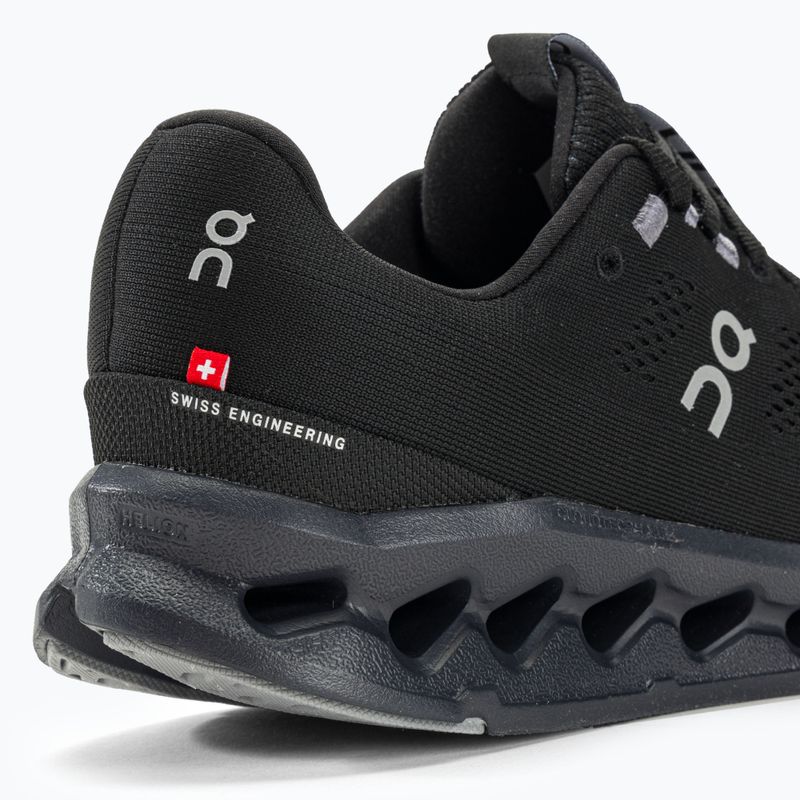 Scarpe da corsa da uomo On Cloudsurfer nero 11