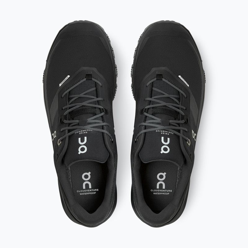 Uomo On Running Cloudventure Scarpe da corsa impermeabili nere 11