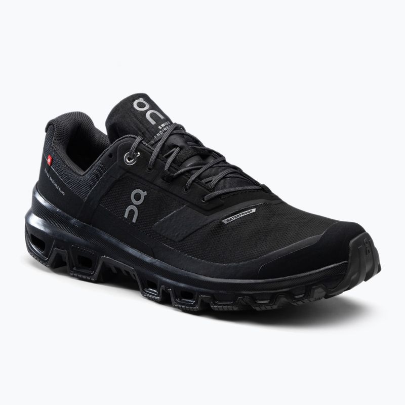 Uomo On Running Cloudventure Scarpe da corsa impermeabili nere