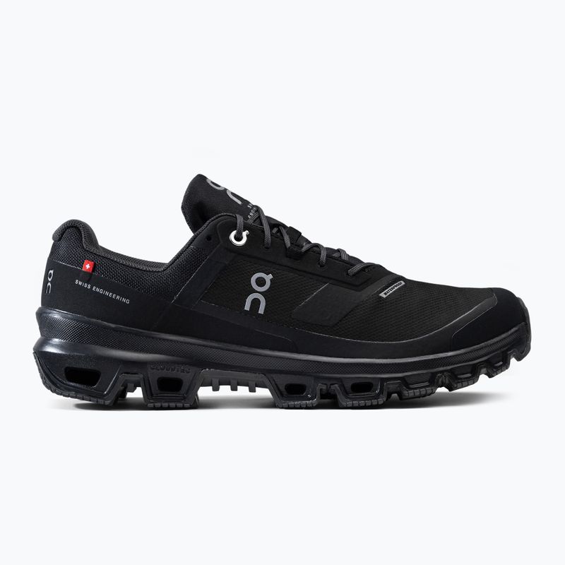Uomo On Running Cloudventure Scarpe da corsa impermeabili nere 2