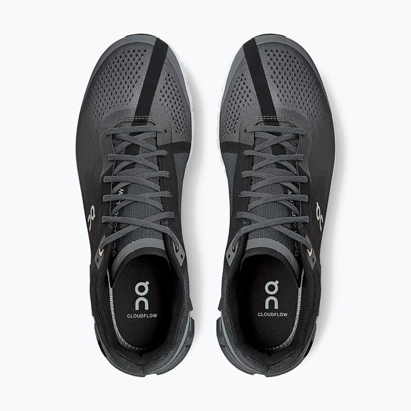 Scarpe da corsa On Running Cloudflow nero/asfalto da uomo 15
