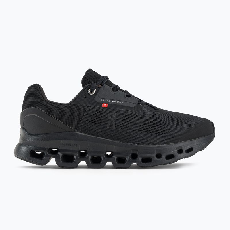 Scarpe da corsa da uomo On Cloudstratus nero 2