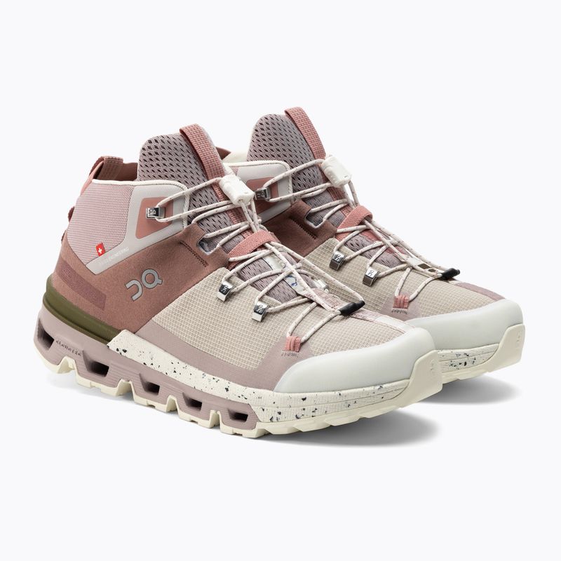 Scarpe da trekking da donna On Running Cloudtrax rosa/avorio 4