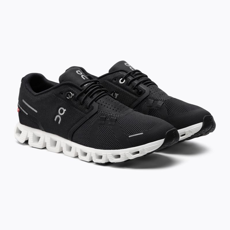 Scarpe da corsa da donna On Cloud 5 nero/bianco 4