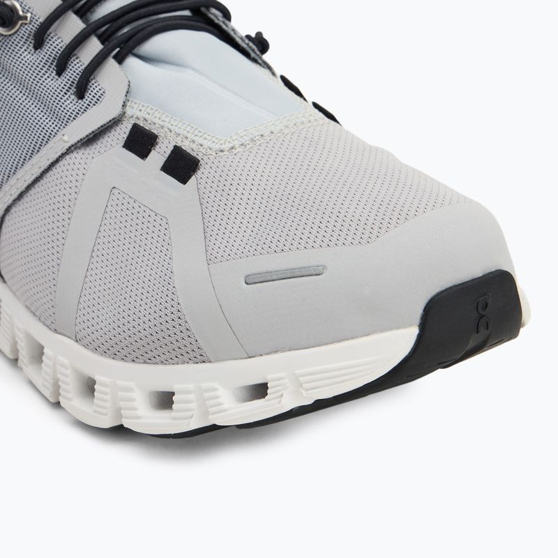 Scarpe da corsa da donna On Cloud 5 Waterproof ghiacciaio/bianco 7