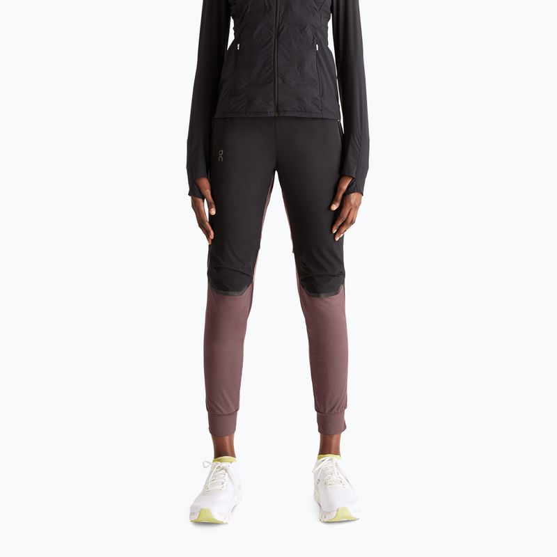 Pantaloni On da donna uva/nero