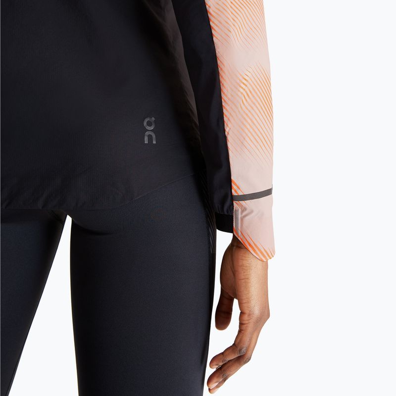Giacca da corsa On Running Weather Lumos donna color rosa bosco/nero 5