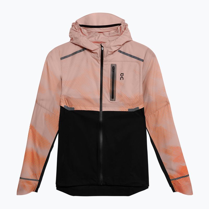 Giacca da corsa On Running Weather Lumos donna color rosa bosco/nero 6