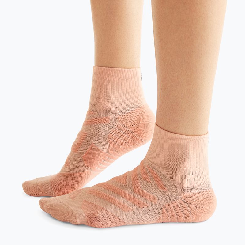 Calzini da corsa On Running Performance Mid rosa/fenicottero da donna 7