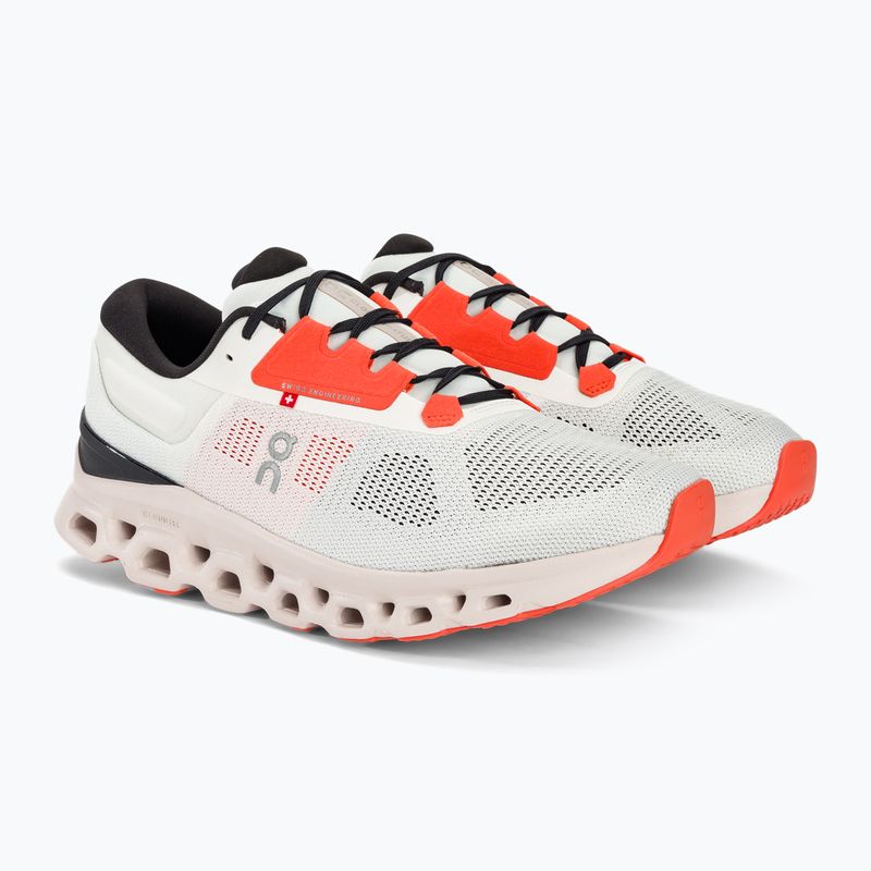 Scarpe da corsa On Cloudstratus 3 bianco/nero/sabbia da uomo 6