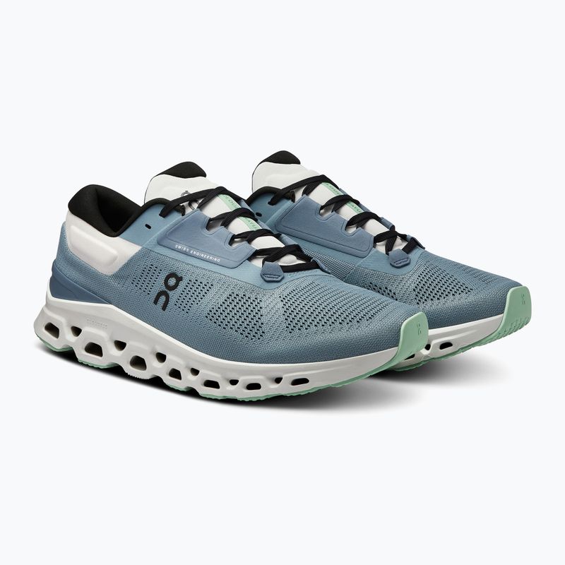 Scarpe da corsa On Cloudstratus 3 lavaggio/metallo da uomo 10