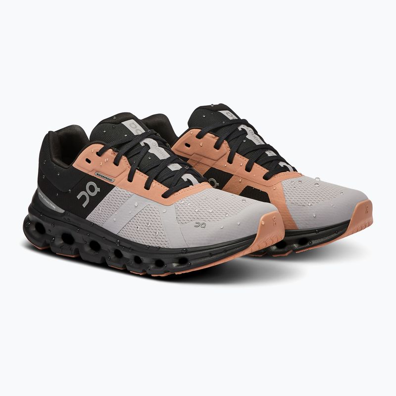 Scarpe da corsa impermeabili da donna On Cloudrunner fade/nero 7