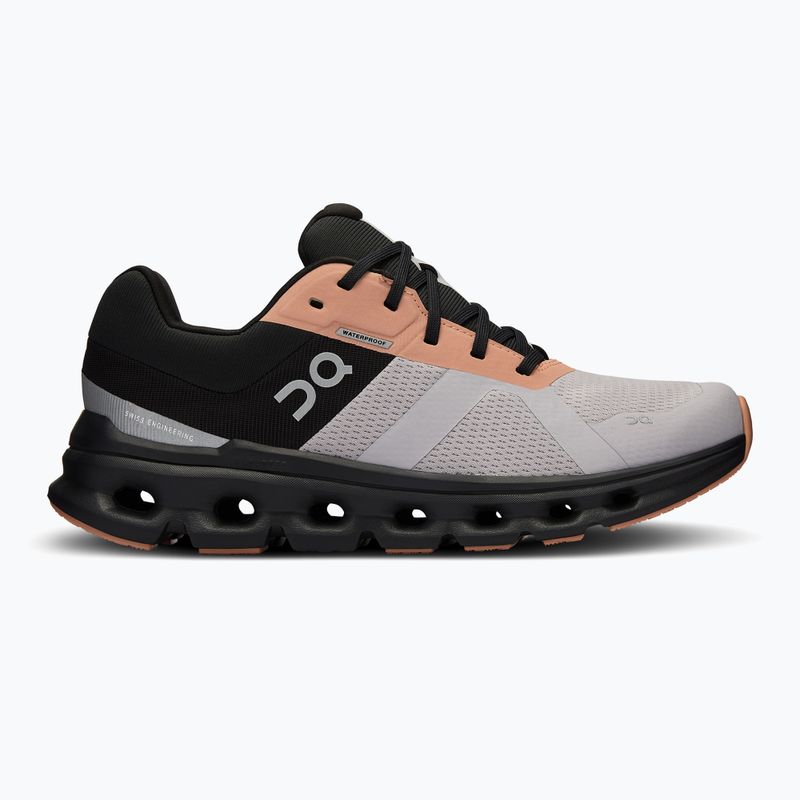 Scarpe da corsa impermeabili da donna On Cloudrunner fade/nero 8