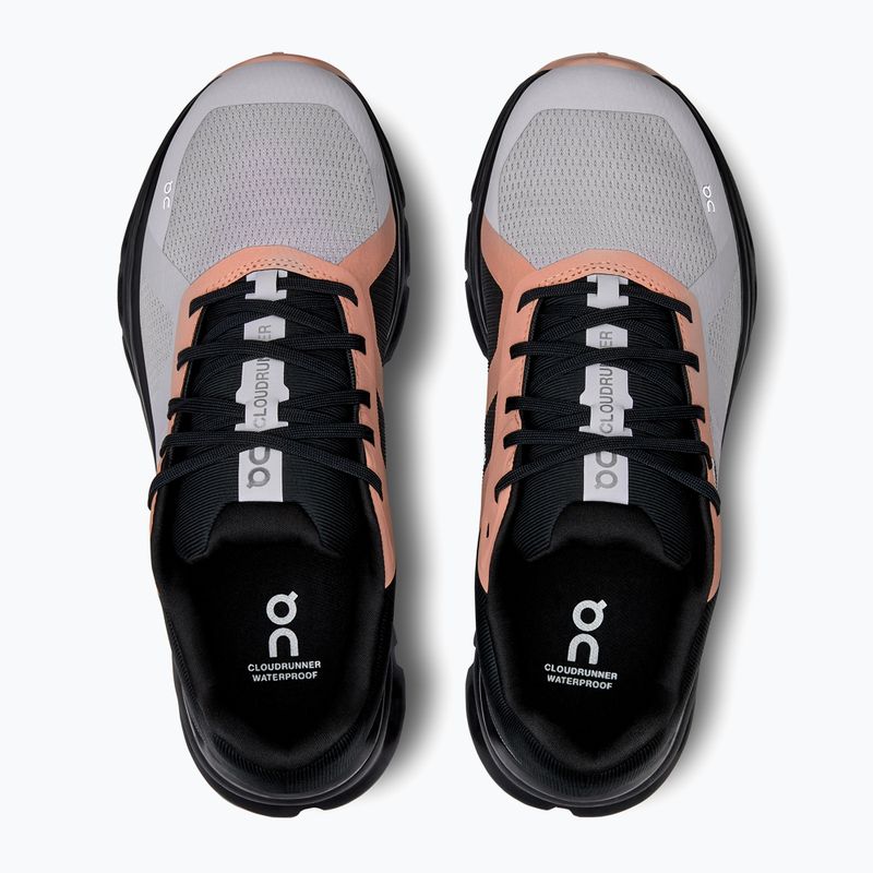 Scarpe da corsa impermeabili da donna On Cloudrunner fade/nero 11