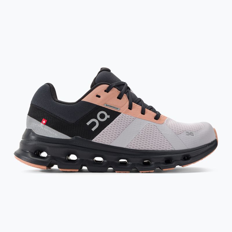 Scarpe da corsa impermeabili da donna On Cloudrunner fade/nero 2