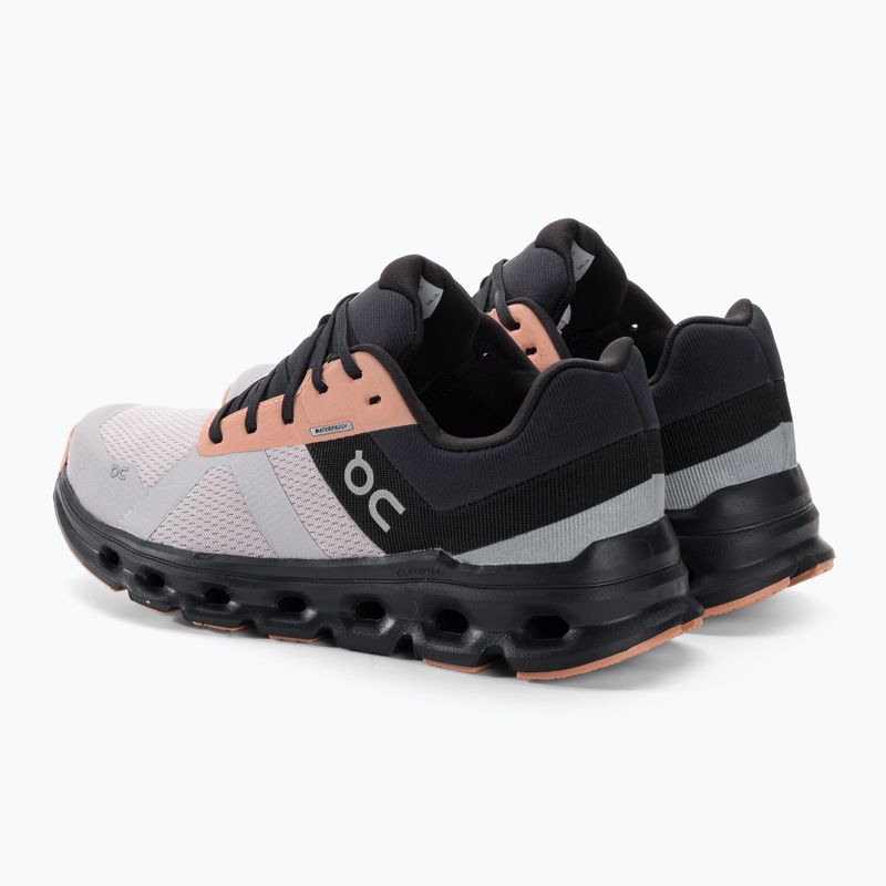 Scarpe da corsa impermeabili da donna On Cloudrunner fade/nero 3