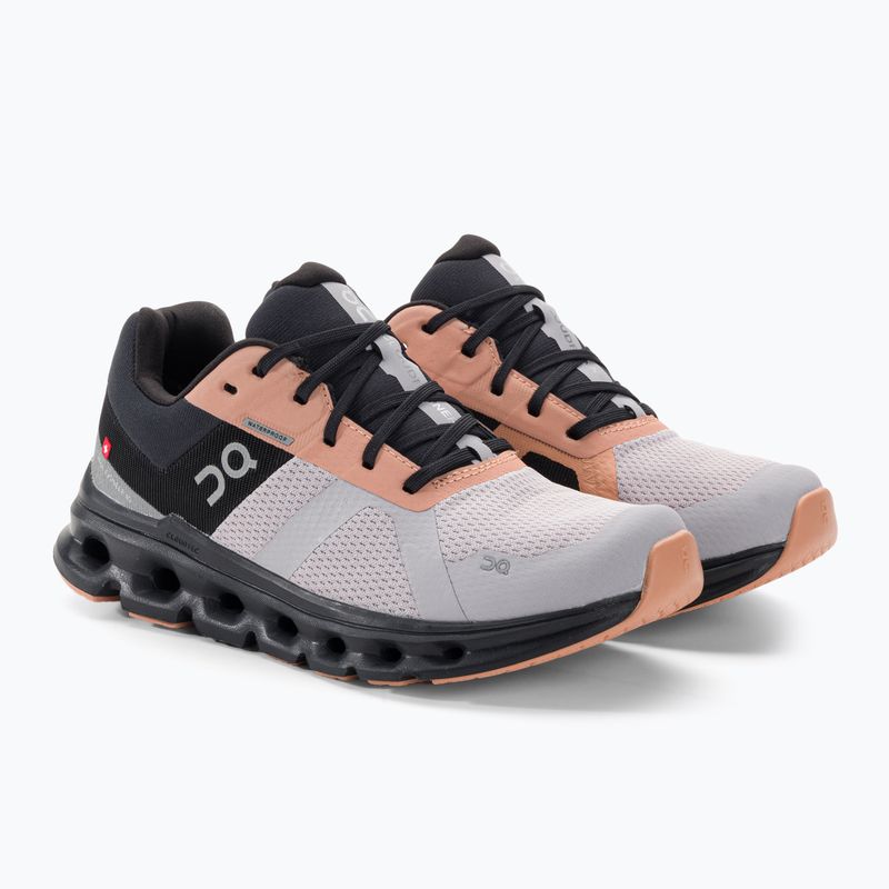 Scarpe da corsa impermeabili da donna On Cloudrunner fade/nero 4