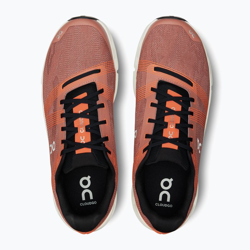 Scarpe da corsa On Running Cloudgo Wide mogano/avorio da uomo 6