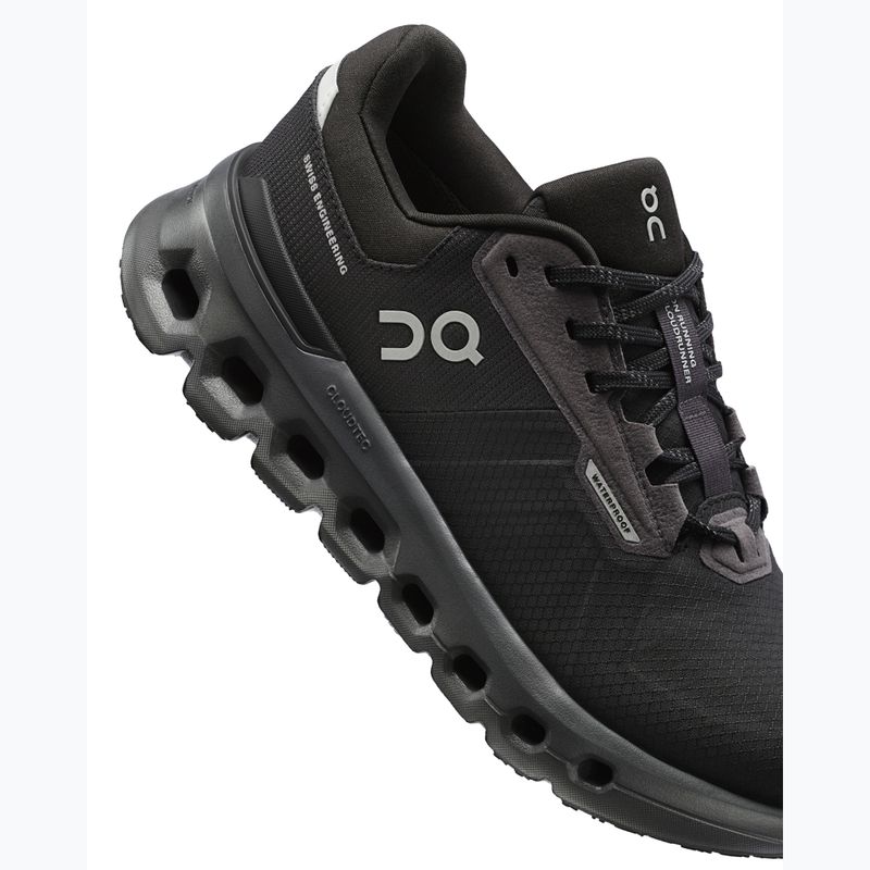 Scarpe da corsa da donna On Cloudrunner 2 Impermeabile magnete/nero 15