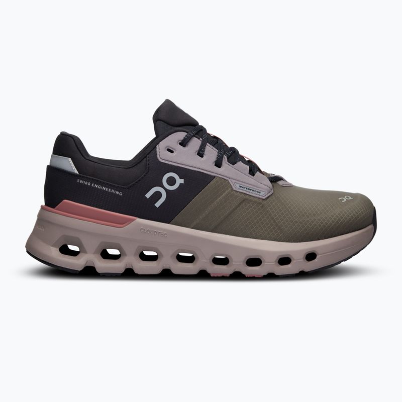 Scarpe da corsa On Cloudrunner 2 Waterproof da donna, oliva/mogano 9
