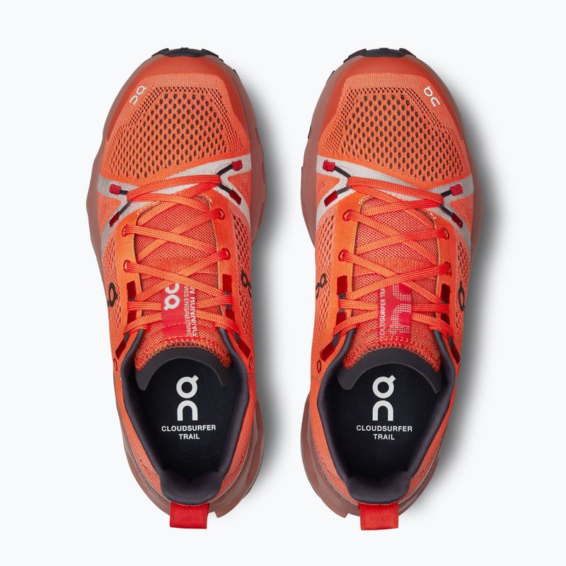 Scarpe da corsa On Cloudsurfer Trail flame/dustrose da donna 13