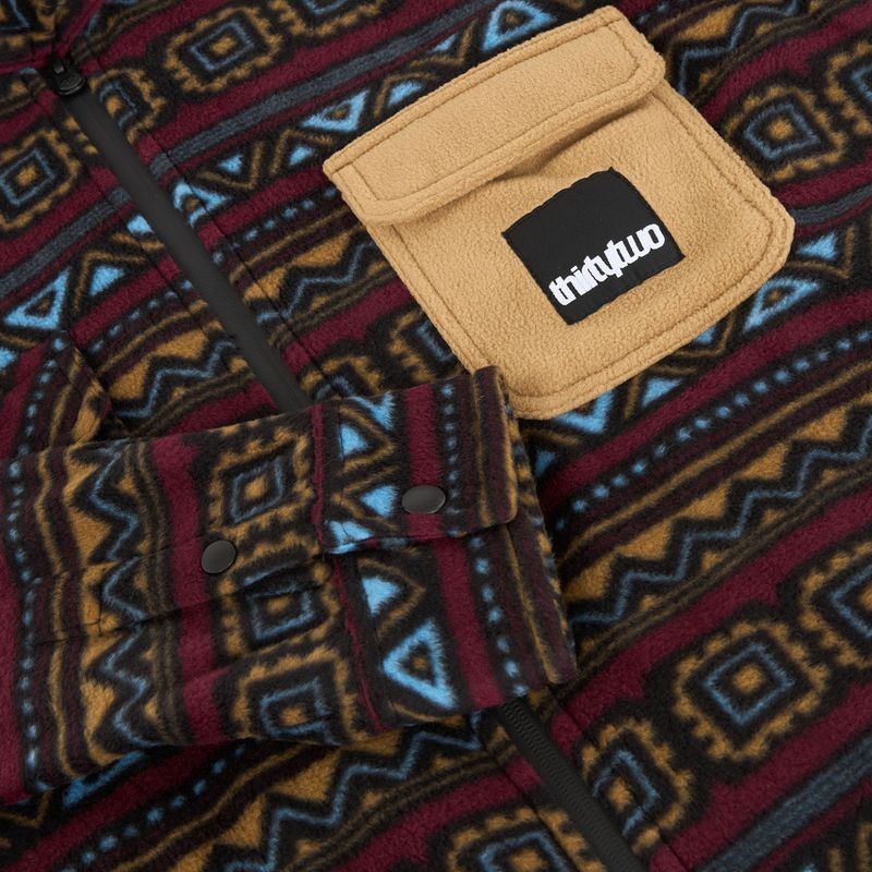 Camicia uomo ThirtyTwo Rest Stop Zip Up maroon 3