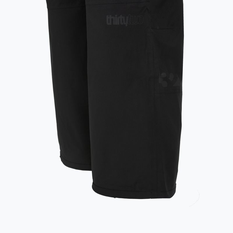 Pantaloni da snowboard uomo ThirtyTwo Basement Bib black 5