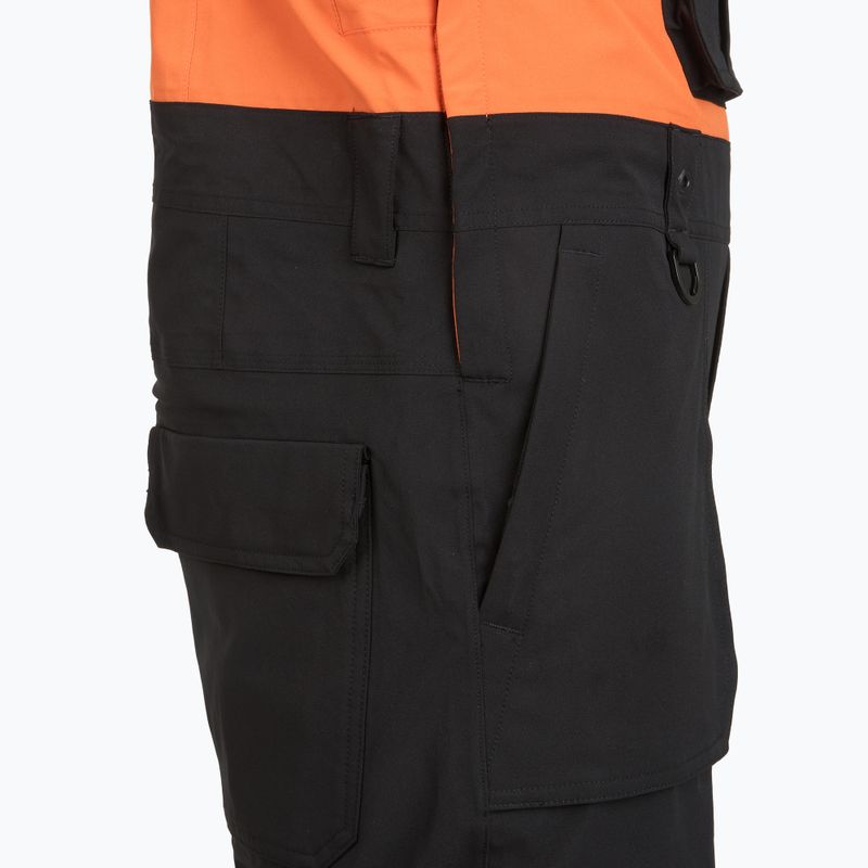 Pantaloni da snowboard uomo ThirtyTwo Basement Bib black/orange 5