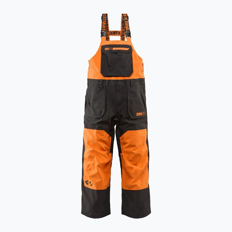 Pantaloni da snowboard uomo ThirtyTwo Basement Bib black/orange