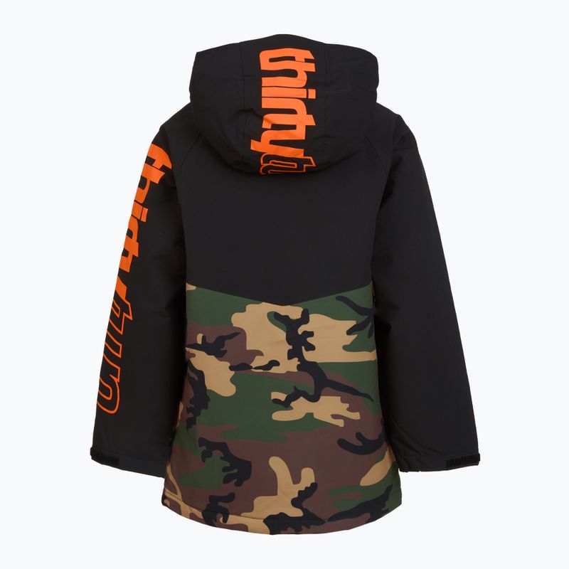 Giacca da snowboard per bambini ThirtyTwo Grasser Insulated black/orange 2