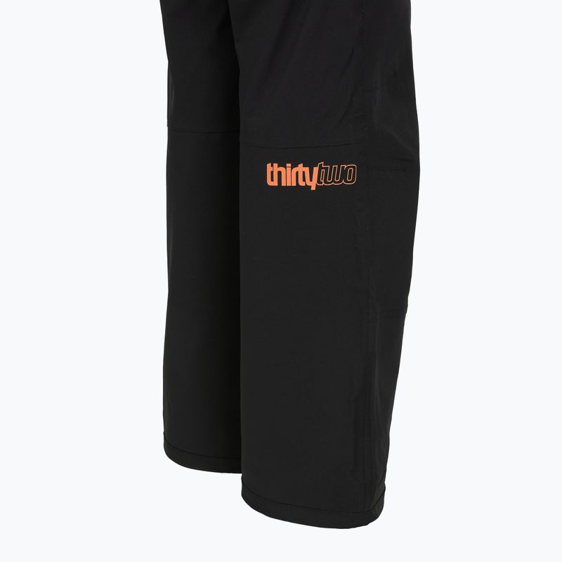 Salopette da snowboard per bambini ThirtyTwo Basement Bib black/orange 5