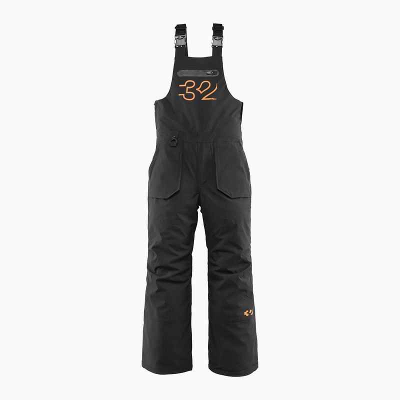 Salopette da snowboard per bambini ThirtyTwo Basement Bib black/orange