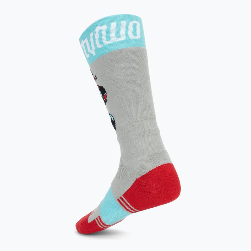 Calze da snowboard uomo ThirtyTwo TM Coolmax grey/red 2