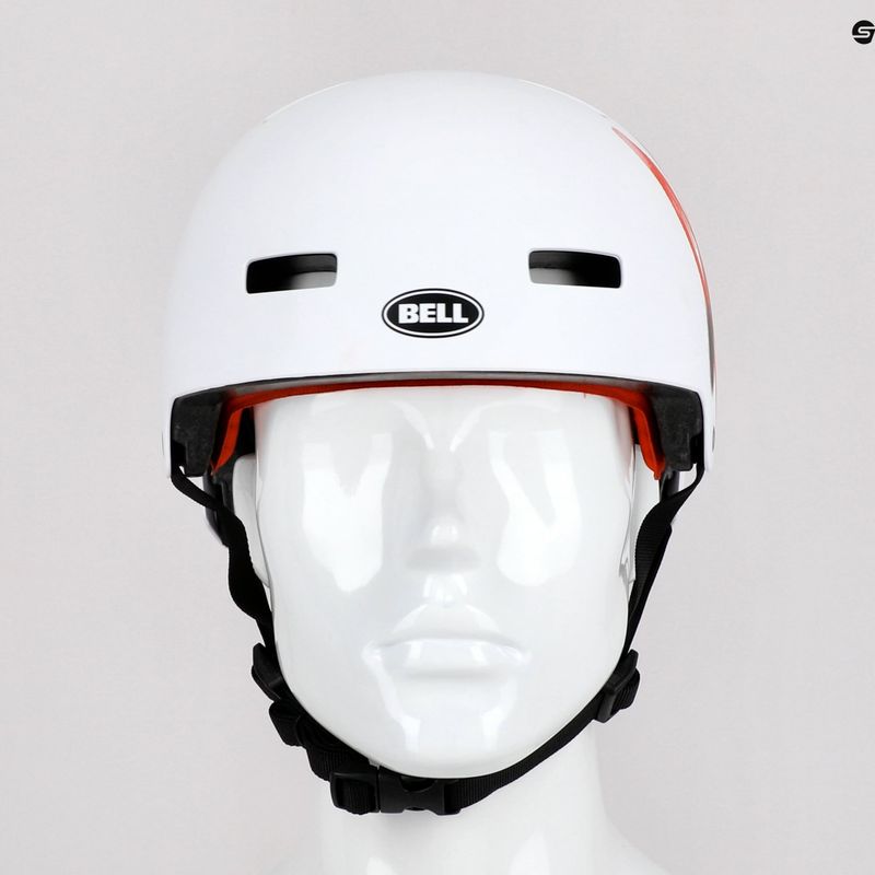 Casco da bici Bell Local bianco opaco con scarabocchi 9