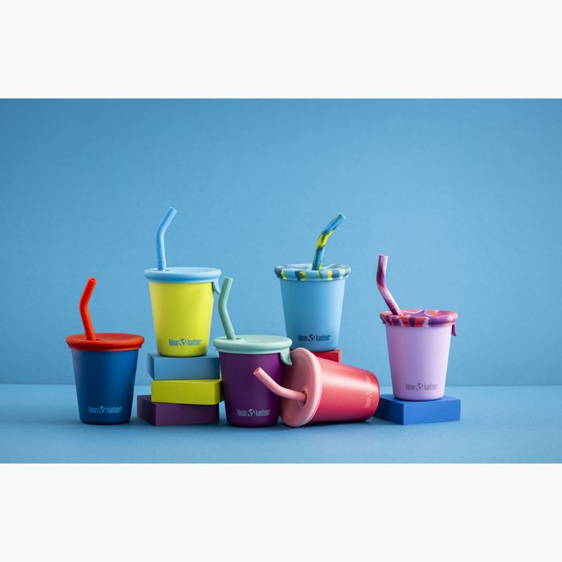 Klean Kanteen Kid's Steel Straw Lid 296 ml tazza di uva frizzante 2