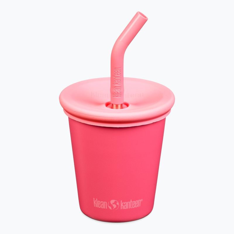 Tazza Klean Kanteen Kid's Steel Straw Lid 296 ml rouge red
