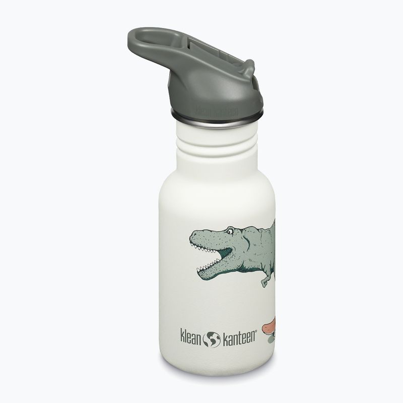 Klean Kanteen Flip Seal Sport Cap Straw 355 ml bottiglia da viaggio per bambini con pattini a forma di dino