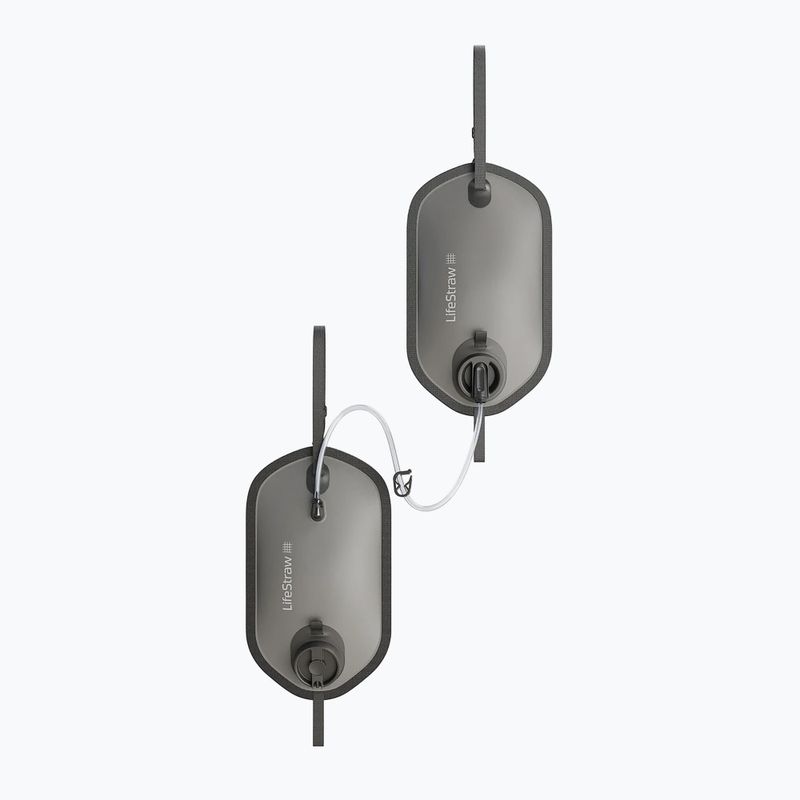Set filtrante per acqua Peak Series Gravity Water System con sacca di stoccaggio 8L + 8L grigio scuro