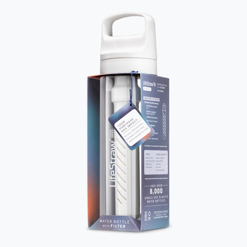 Bottiglia da viaggio Lifestraw Go 2.0 con filtro 650ml trasparente 4