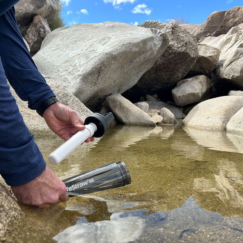 Bottiglia da viaggio Lifestraw Go 2.0 con filtro 650ml nero 5